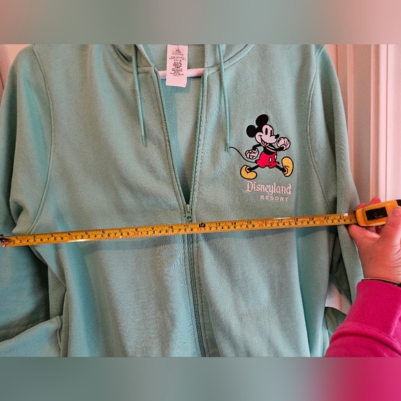Disneyland Resort “Classic Mickey” Mint green Zip-up Hoodie.  Like new condition - Picture 6 of 7